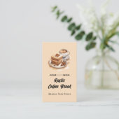 Coffe Ontbijt Thema QR Code en Website Visitekaartje (Staand voorkant)