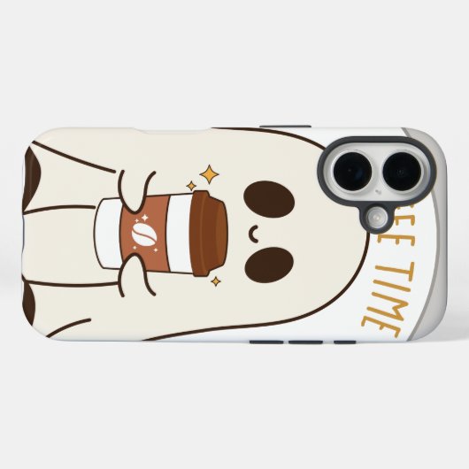 coffe time iphone 16 case (Achterkant (horizontaal))