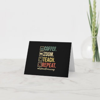 Coffe Zoom Lesgeven Herhalen Virtuele Leraar Afsta Kaart