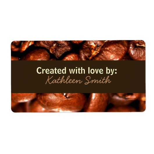 Coffebeans Recept/Goodies Label (Voorkant)