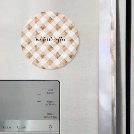 Coffebrown Crème Strepen Magneet (Insitu (Koelkast))