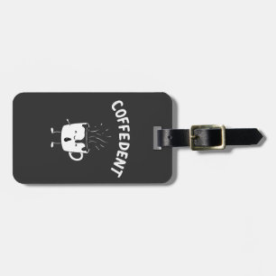 Coffedent Grappige Kawaii Cafeïne Beker Liefhebber Bagagelabel