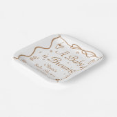 Coffee A Baby is Brewing Baby Shower Papieren Bordje (Gebogen)