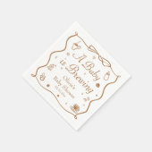 Coffee A Baby is Brewing Baby Shower Servet (Hoek)
