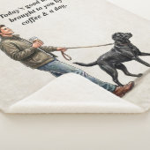 Coffee & a Black Lab Cozy Day Sherpa Deken (3/4)