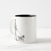 Coffee & a Blue Merle Sheltie Make Today Better Tweekleurige Koffiemok (Voorkant links)