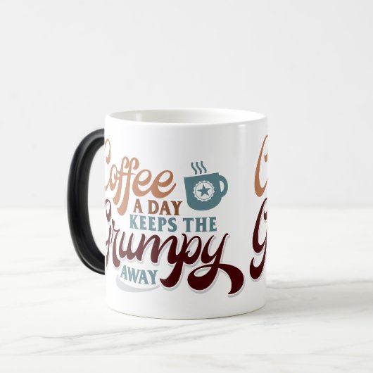 Coffee a Day for Coffee Lover Gift  Magische Mok (Voorkant links)