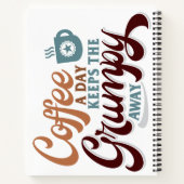 Coffee a Day for Coffee Lover Gift  Notitieboek (Achterkant)