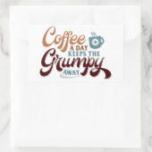 Coffee a Day for Coffee Lover Gift  Rechthoekige Sticker (Tas)