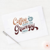 Coffee a Day for Coffee Lover Gift  Rechthoekige Sticker (Envelop)