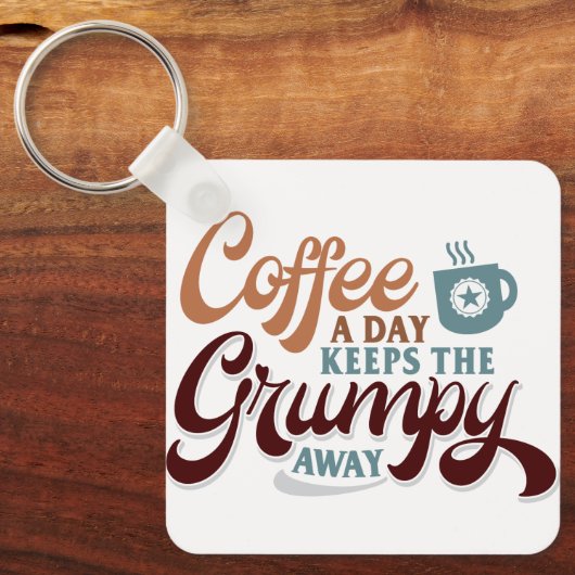 Coffee a Day for Coffee Lover Gift  Sleutelhanger (Voorkant)