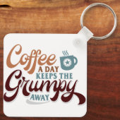 Coffee a Day for Coffee Lover Gift  Sleutelhanger (Achterkant)