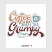 Coffee a Day for Coffee Lover Gift Sticker (Vel)