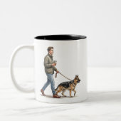 Coffee & a German Shepherd Make Today Better Tweekleurige Koffiemok (Links)