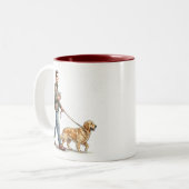 Coffee & a Golden Make Today Better Tweekleurige Koffiemok (Voorkant links)