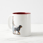 Coffee & a Rottweiler Make Today Better Tweekleurige Koffiemok (Voorkant links)