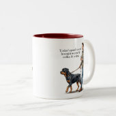 Coffee & a Rottweiler Make Today Better Tweekleurige Koffiemok (Voorkant rechts)
