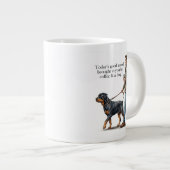 Coffee & a Rottweiler Start the Day Right Grote Koffiekop (Voorkant rechts)
