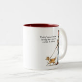 Coffee & a Sable Sheltie Make Today Better Tweekleurige Koffiemok (Voorkant rechts)