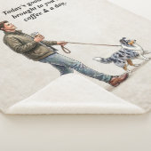 Coffee & a Sheltie Cozy Day Sherpa Deken (3/4)