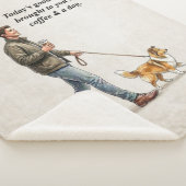 Coffee & a Sheltie Cozy Day Sherpa Deken (3/4)