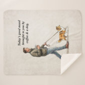 Coffee & a Sheltie Cozy Day Sherpa Deken (Voorkant (horizontaal))