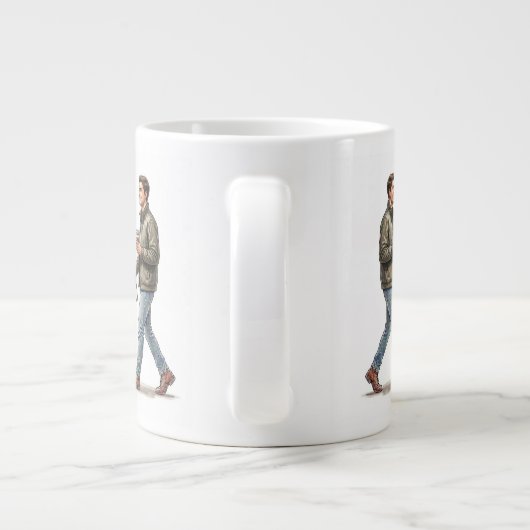 Coffee & a Sheltie Start the Day Right Grote Koffiekop (Achterkant)