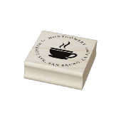 Coffee | Aangepaste familienaam & Rond Terugkeerad Rubberstempel (Stempel)