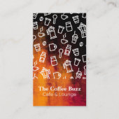 Coffee Accessoires Pattern | café Visitekaartje (Voorkant)