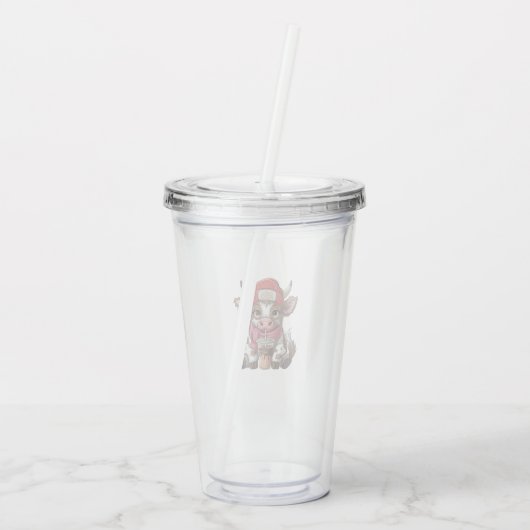 Coffee Addict Cow Acryl Drinkbeker (Achterkant)