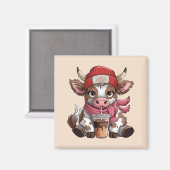 Coffee Addict Cow Magneet (Voorkant / Achterkant)