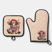 Coffee Addict Cow Ovenwant & Pannenlap Set (Voorkant)