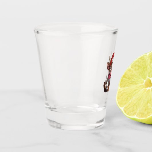 Coffee Addict Cow Shot Glas (Links)