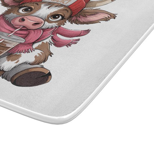 Coffee Addict Cow Snijplank (Hoek)