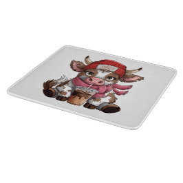 Coffee Addict Cow Snijplank