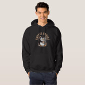 Coffee Addict Penguin Caffeine Hoodie (Voorkant volledig)