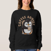 Coffee Addict Penguin Caffeine Trui (Voorkant)