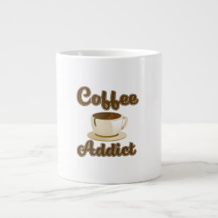 Coffee Addict retro logo Grote Koffiekop