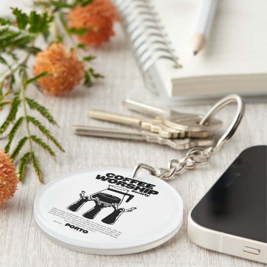 Coffee addict sleutelhanger (Voorkant Rechts)