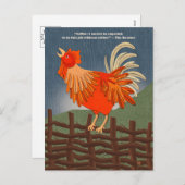 Coffee Addicted Rooster Postcards Feestdagenkaart (Voorkant / Achterkant)