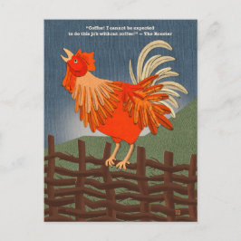 Coffee Addicted Rooster Postcards Feestdagenkaart
