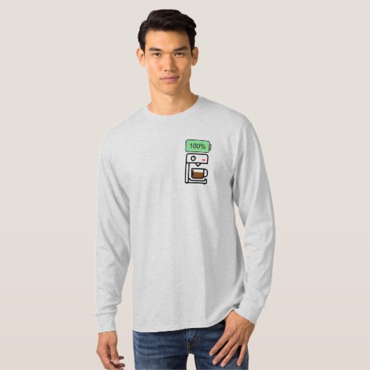 Coffee addiction design t-shirt (Voorkant volledig)