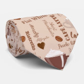 Coffee Afbeeldingen Pattern Stropdas (Opgerold)