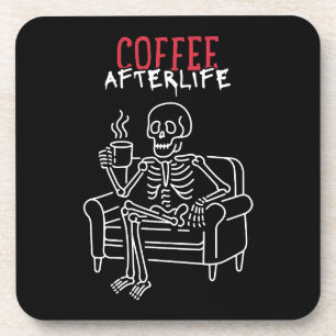Coffee Afterlife - Skeleton Mok Bier Onderzetter