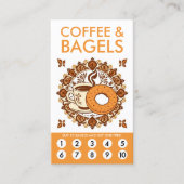 Coffee and Bagels Loyalty Punch Card (Voorkant)