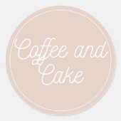 Coffee and Cake Bakery Logo Ronde Sticker (Voorkant)