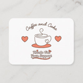 Coffee and Cake Business Loyalty Card Visitekaartje