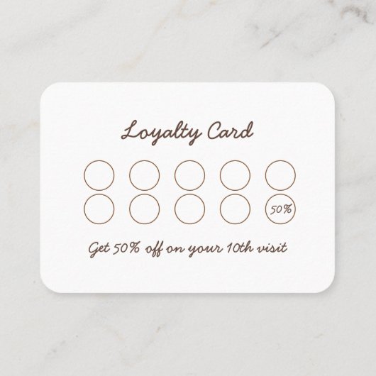 Coffee and Cake Business Loyalty Card Visitekaartje (Achterkant)
