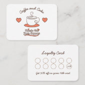 Coffee and Cake Business Loyalty Card Visitekaartje (Voorkant / Achterkant)