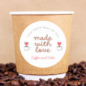Coffee and Cake Coffee Shop Made with love sticker
